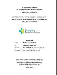 Image of Upaya Peningkatan Kepatuhan Pasien Hipertensi Untuk Berobat Teratur Melalui Si Wali Paten Sistem Whatsapp Peduli Pasien Hipertensi